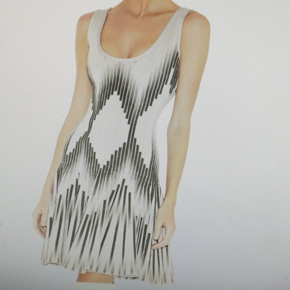 Herve Leger Peyton ombre a line flare dress